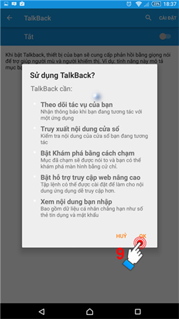 Người d&ugrave;ng chọn OK